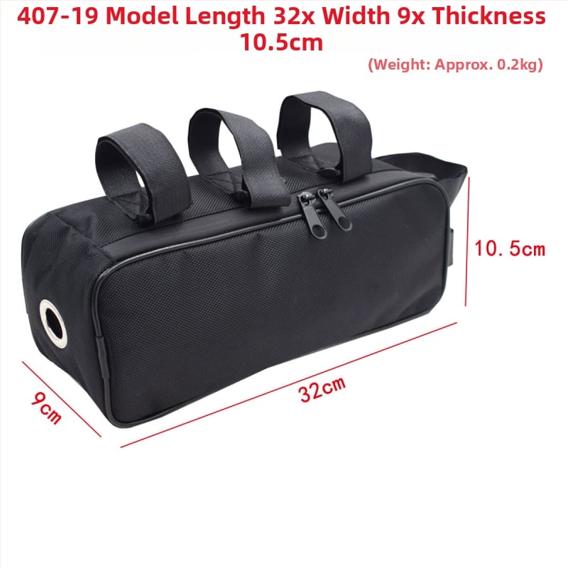 Velosipēdu soma ar augšējās caurules stiprinājumu — 0.5 L tilpums, modelis 407