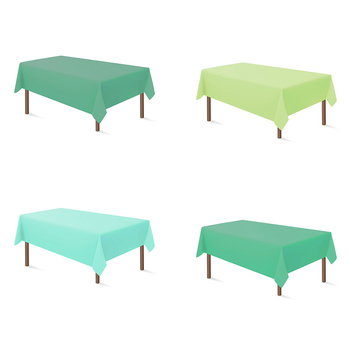 Еднократна PEVA покривка за маса, правоъгълна, с принт, биоразградима.