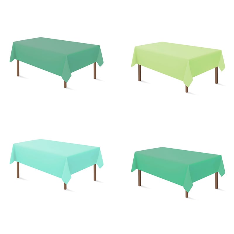 Еднократна PEVA покривка за маса, правоъгълна, с принт, биоразградима.