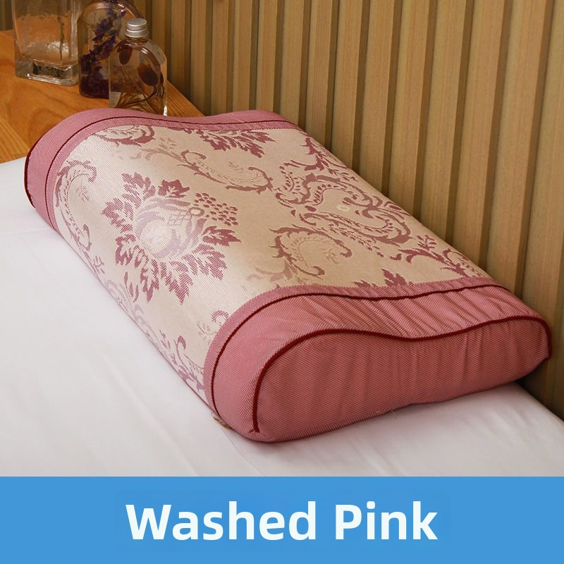 Medvilninis pagalvių užvalkalas, paprasto audimo (plokščio pynimo) audinys, reaktyvus dažymas, šiuolaikiškas minimalistinis stilius.