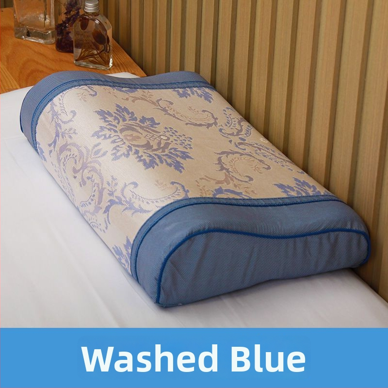 Medvilninis pagalvių užvalkalas, paprasto audimo (plokščio pynimo) audinys, reaktyvus dažymas, šiuolaikiškas minimalistinis stilius.