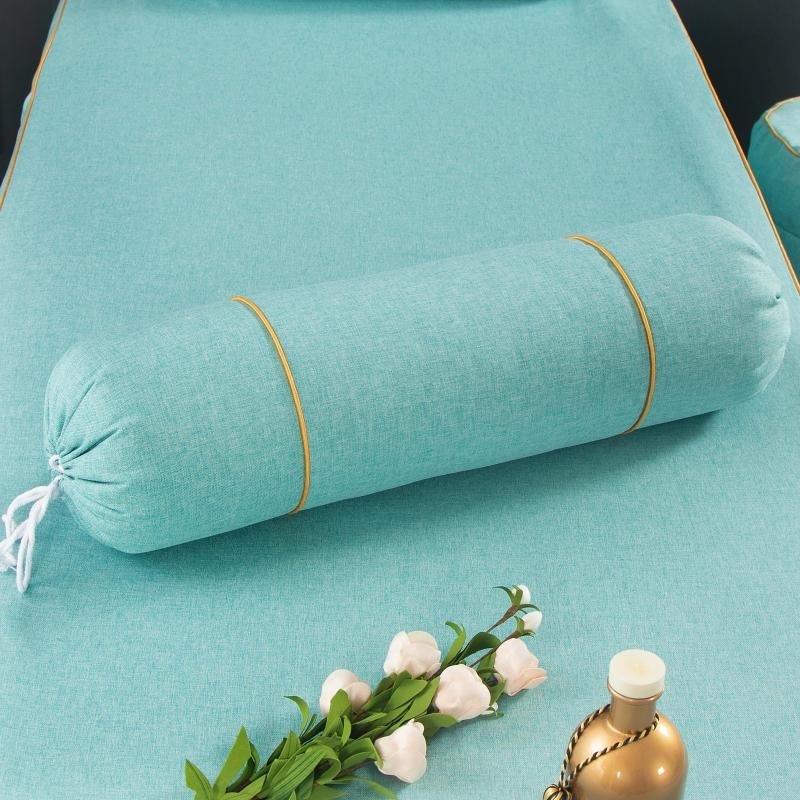 Удължена цилиндрична възглавничка за крак в европейски стил – сваляща се и подходяща за пране, пълнеж от коприна, комплект от четири части