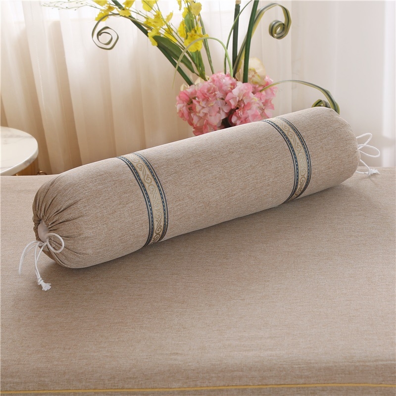 Удължена цилиндрична възглавничка за крак в европейски стил – сваляща се и подходяща за пране, пълнеж от коприна, комплект от четири части