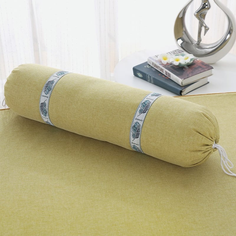 Удължена цилиндрична възглавничка за крак в европейски стил – сваляща се и подходяща за пране, пълнеж от коприна, комплект от четири части