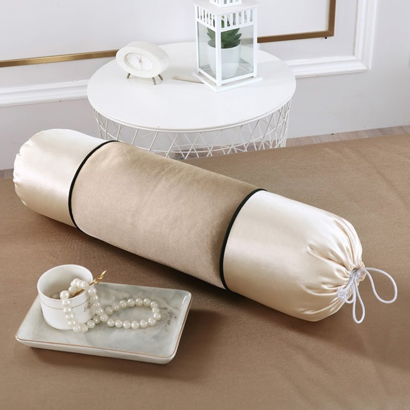 Удължена цилиндрична възглавничка за крак в европейски стил – сваляща се и подходяща за пране, пълнеж от коприна, комплект от четири части