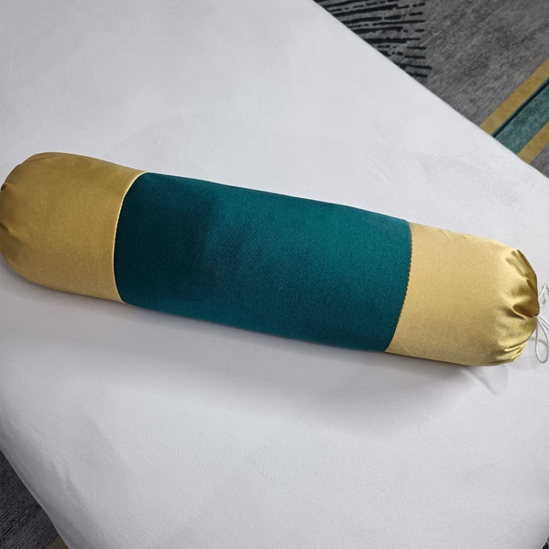 Удължена цилиндрична възглавничка за крак в европейски стил – сваляща се и подходяща за пране, пълнеж от коприна, комплект от четири части