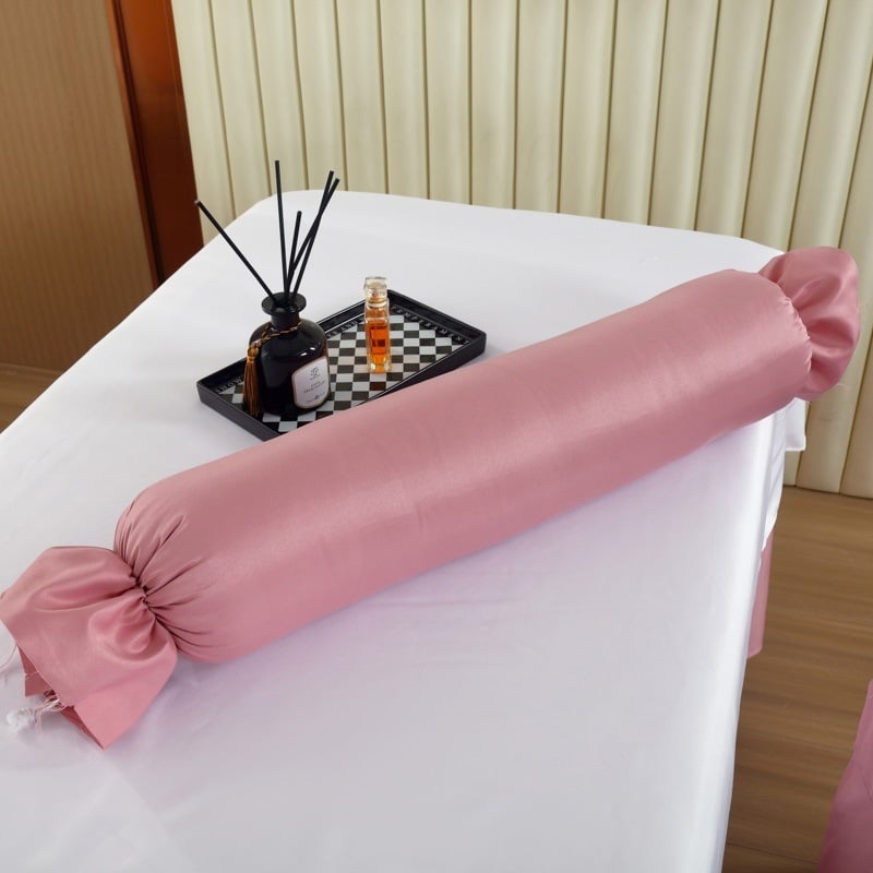 Удължена цилиндрична възглавничка за крак в европейски стил – сваляща се и подходяща за пране, пълнеж от коприна, комплект от четири части