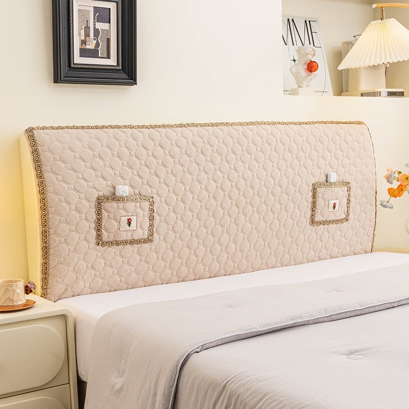 Σετ καλύμματος κεφαλής κρεβατιού από φλάνελ – τετραεποχικό, παχύ, προστασία από σκόνη για την πλάτη, καθολικό, αντιχτυπήσεων, μάρκα Xinjia Harbor