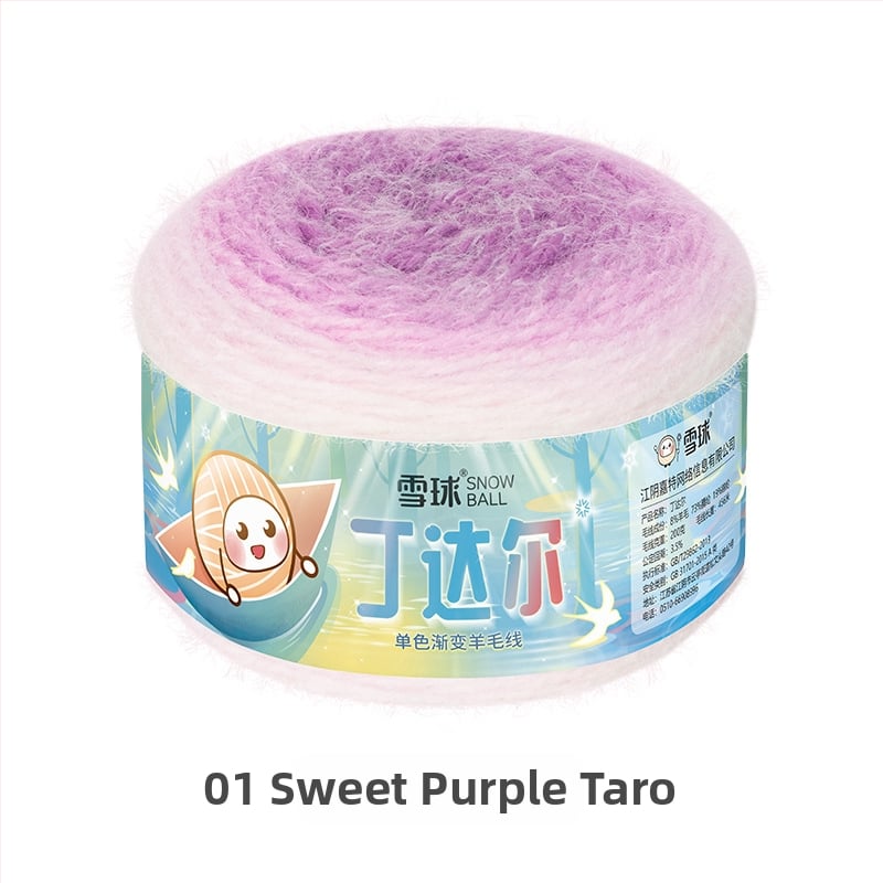Νήμα μαλλιού με μονοχρωματική διαβάθμιση για DIY βελονάκι — 200 g / 456 m, ανάμικτο μαλλί, καταγωγή Jiangyin, Jiangsu, Snowball μάρκα