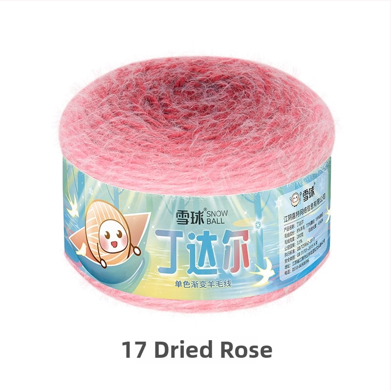 Νήμα μαλλιού με μονοχρωματική διαβάθμιση για DIY βελονάκι — 200 g / 456 m, ανάμικτο μαλλί, καταγωγή Jiangyin, Jiangsu, Snowball μάρκα