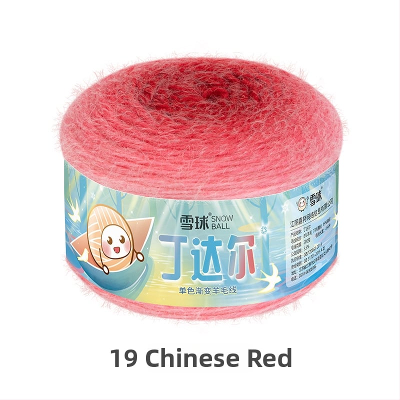 Νήμα μαλλιού με μονοχρωματική διαβάθμιση για DIY βελονάκι — 200 g / 456 m, ανάμικτο μαλλί, καταγωγή Jiangyin, Jiangsu, Snowball μάρκα