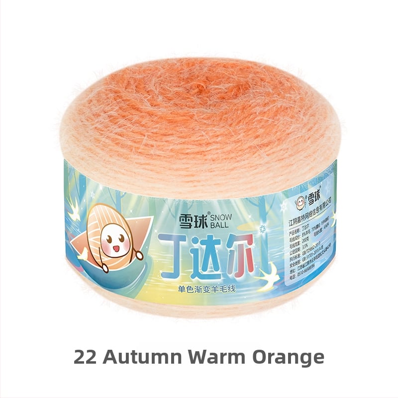 Νήμα μαλλιού με μονοχρωματική διαβάθμιση για DIY βελονάκι — 200 g / 456 m, ανάμικτο μαλλί, καταγωγή Jiangyin, Jiangsu, Snowball μάρκα
