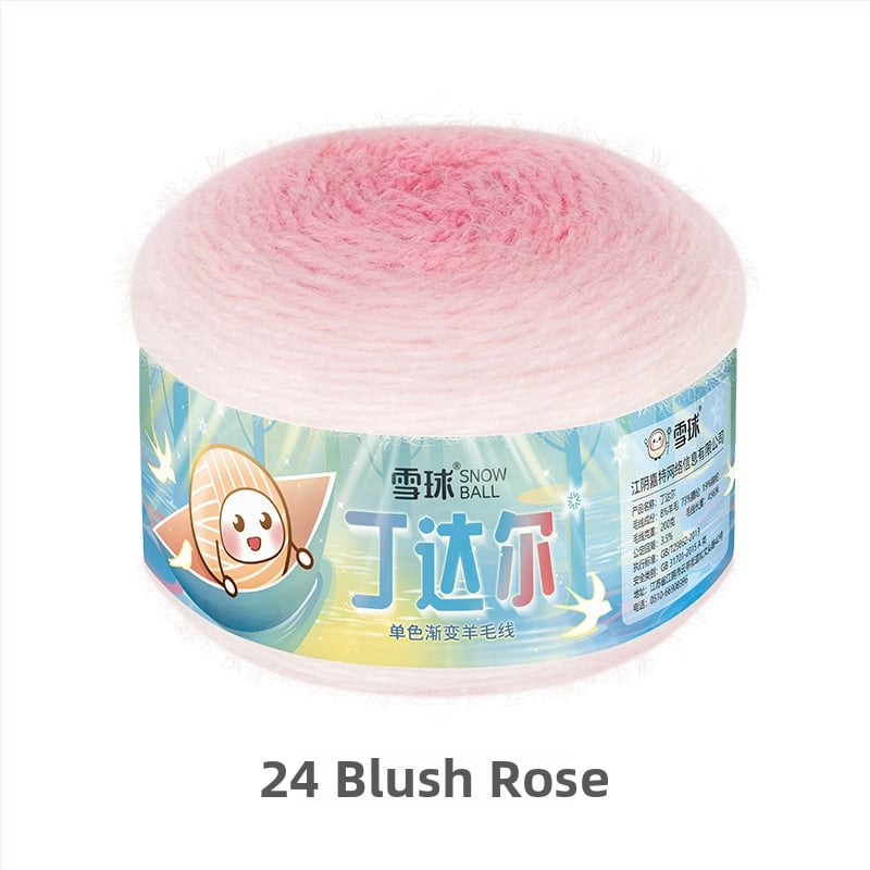 Νήμα μαλλιού με μονοχρωματική διαβάθμιση για DIY βελονάκι — 200 g / 456 m, ανάμικτο μαλλί, καταγωγή Jiangyin, Jiangsu, Snowball μάρκα