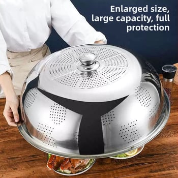 Fém edényfedél – konyhai fedő tálakhoz és ételekhez, porvédő