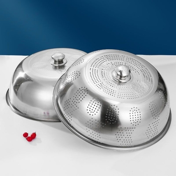 Fém edényfedél – konyhai fedő tálakhoz és ételekhez, porvédő