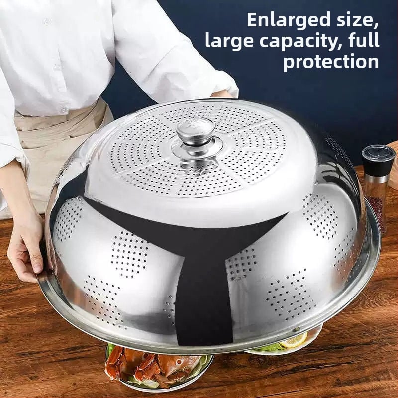 Fém edényfedél – konyhai fedő tálakhoz és ételekhez, porvédő