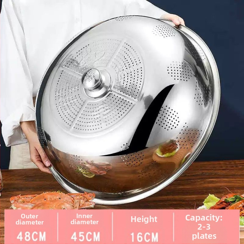 Fém edényfedél – konyhai fedő tálakhoz és ételekhez, porvédő