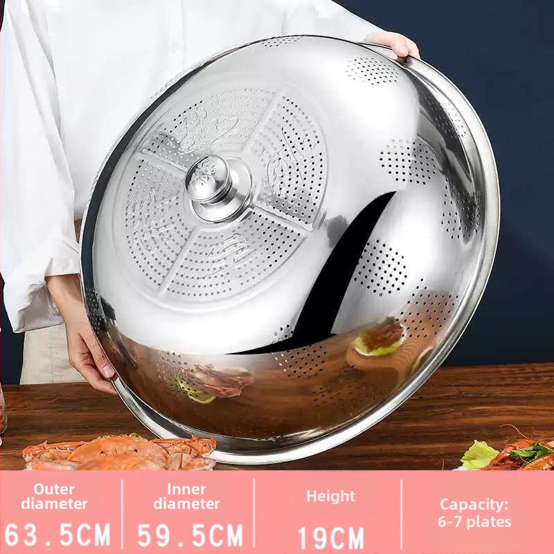 Fém edényfedél – konyhai fedő tálakhoz és ételekhez, porvédő