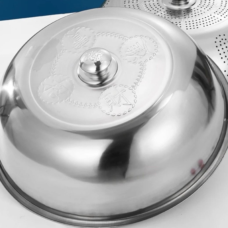 Fém edényfedél – konyhai fedő tálakhoz és ételekhez, porvédő