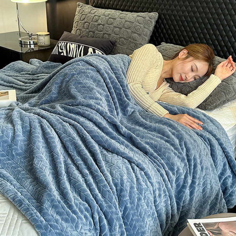 Väike pleed (veluur tekstuur; geomeetriline muster; lihtne ja kaasaegne stiil; sobib kontorisse lühiajaks un tudengite korteritesse)