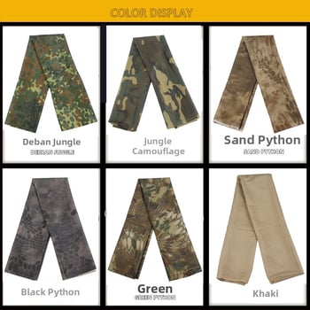 Tak­tiska Kamuflāžas Kakla Šalle - Elpojošs Poliesteris, Universāla, Ārpus Telpām, Ar Logotipa Apdruku