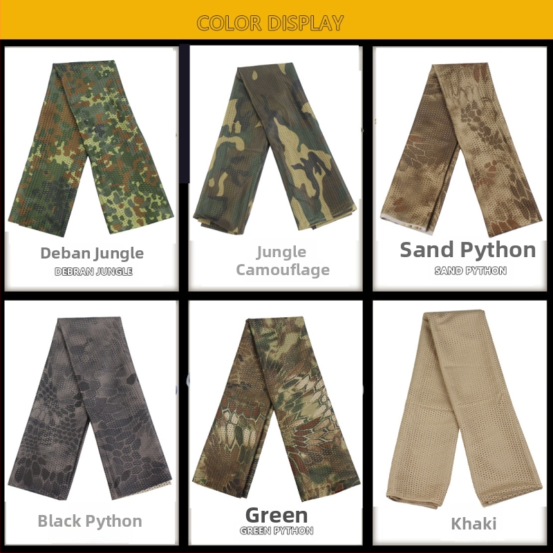 Taktiline Kamuflaaž Kaela Sall - Hingav Polüester, Unisex, Väliülesannete Kasutamiseks, Logotoetusega