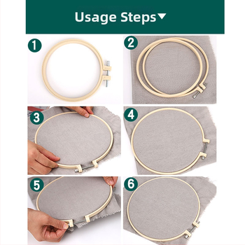 Inel de broderie pentru cruce - bază din plastic, țesătură 9 ct, stil Nordic, broderie pe țesătură