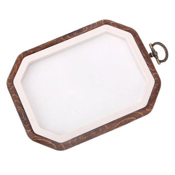 Inel de broderie pentru cruce - bază din plastic, țesătură 9 ct, stil Nordic, broderie pe țesătură