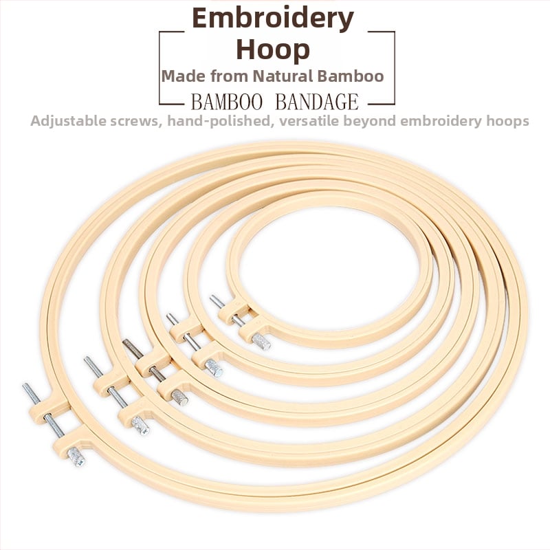 Inel de broderie pentru cruce - bază din plastic, țesătură 9 ct, stil Nordic, broderie pe țesătură