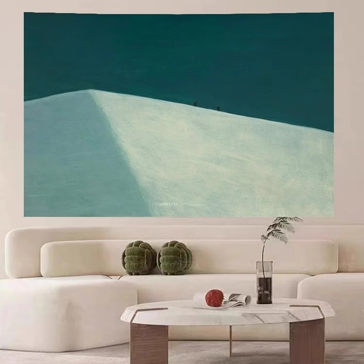 Goblen de perete: design simplu modern minimalist peisaj; Material: pluș; Conținut polyester: 81–90%; Stil: modern minimalist; Model: peisaj; Potrivit pentru living, dormitor, birou