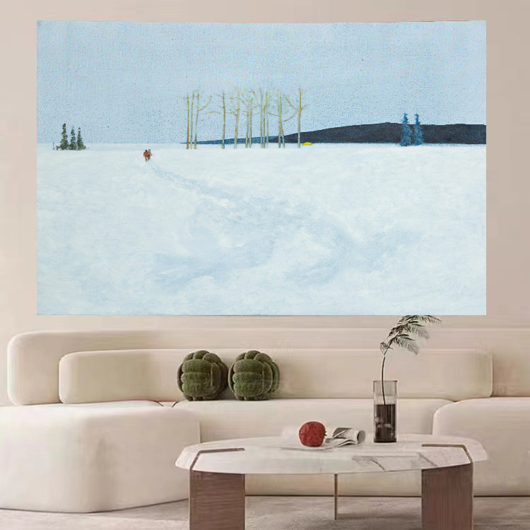 Goblen de perete: design simplu modern minimalist peisaj; Material: pluș; Conținut polyester: 81–90%; Stil: modern minimalist; Model: peisaj; Potrivit pentru living, dormitor, birou