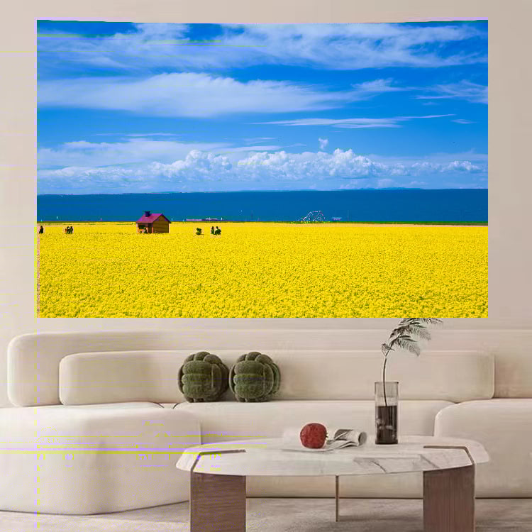 Goblen de perete: design simplu modern minimalist peisaj; Material: pluș; Conținut polyester: 81–90%; Stil: modern minimalist; Model: peisaj; Potrivit pentru living, dormitor, birou