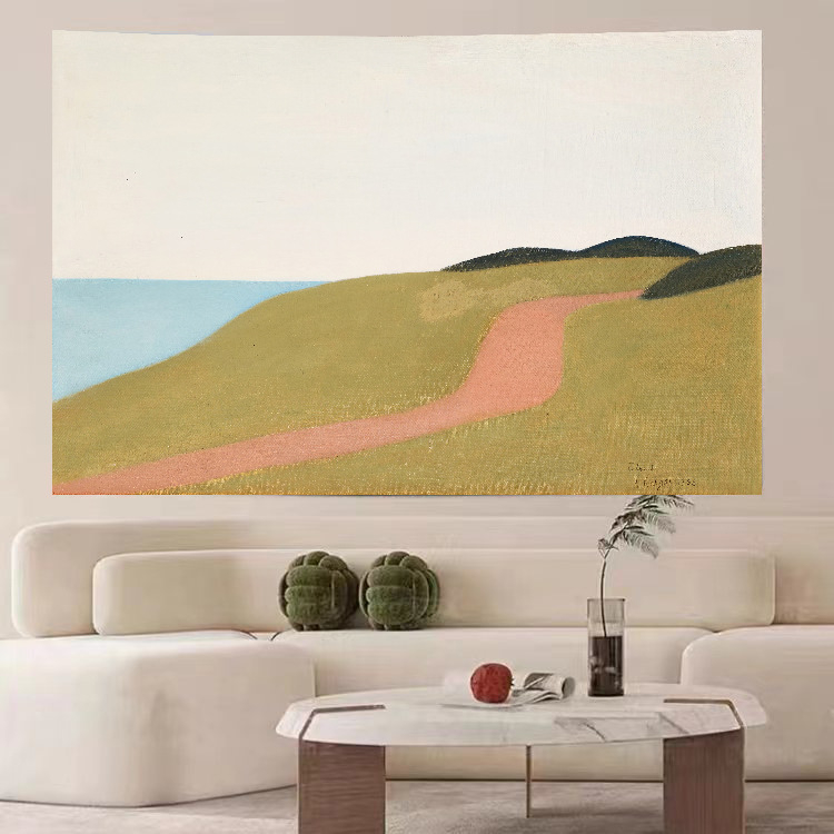 Goblen de perete: design simplu modern minimalist peisaj; Material: pluș; Conținut polyester: 81–90%; Stil: modern minimalist; Model: peisaj; Potrivit pentru living, dormitor, birou