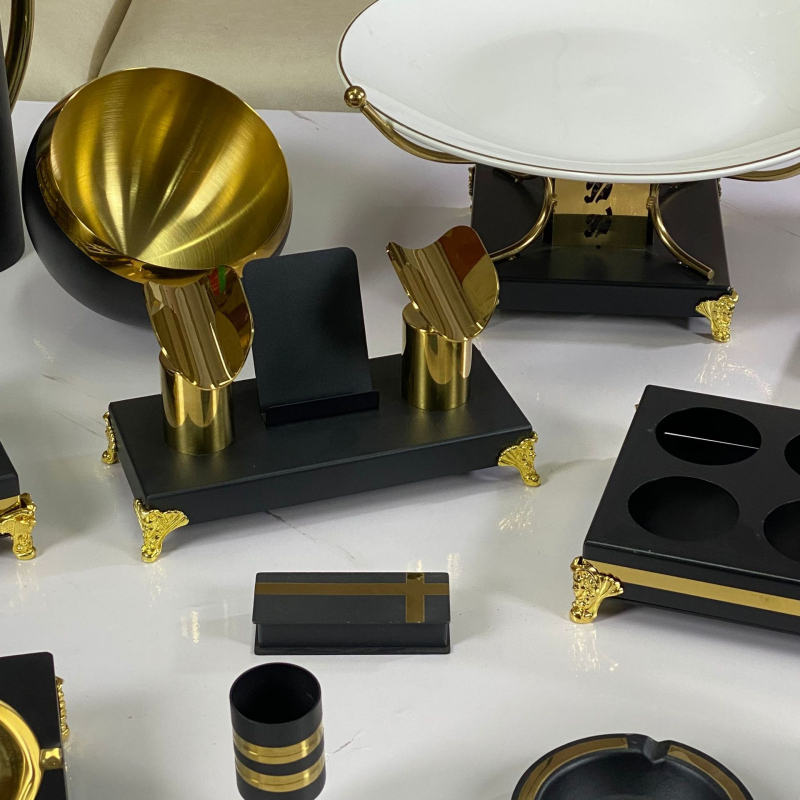 Nerūdijančio plieno vaisių laikiklis KTV komplektui, stalinis dekoras barui ir klubui