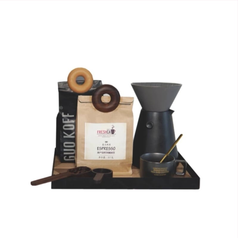 Διακοσμητική φιγούρα: φλυτζάνι καφέ και κατσαρολάκι pour-over – απλός και μοντέρνος στυλ, ημιχειροποίητη κατασκευή, κατάλληλο δώρο για γενέθλια και διαφημιστικά δώρα