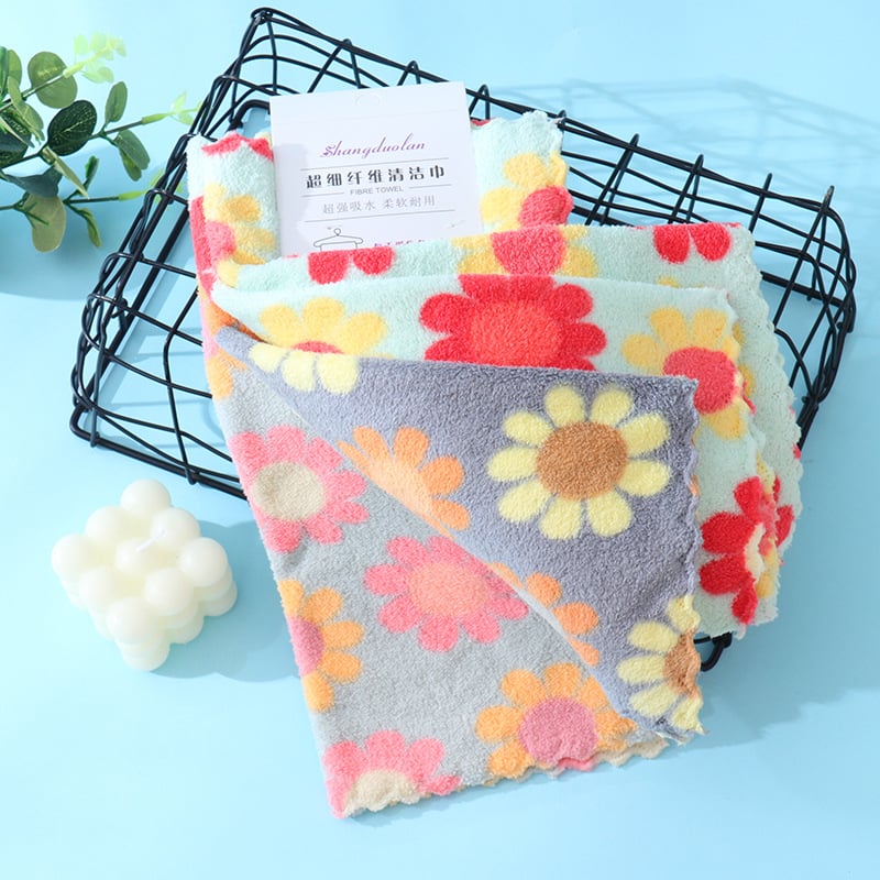 Sundolan kvadratinė virtuvinė rankšluostis iš fleece audinio, 32 siūlai, 130 g, spausdintas logotipas