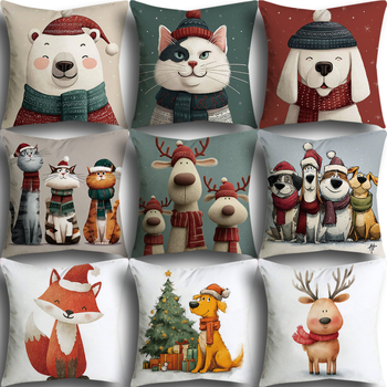 Pagalvėlės užvalkalas Peach Skin, miela katė dekoracijai sofai, pritaikomas, šiuolaikiško interjero svetainėje