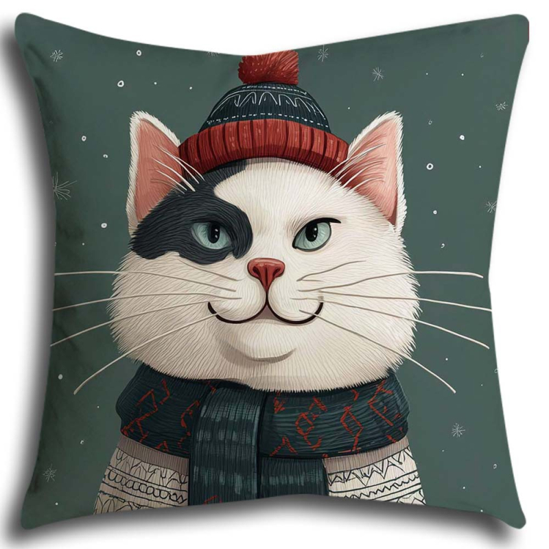 Pagalvėlės užvalkalas Peach Skin, miela katė dekoracijai sofai, pritaikomas, šiuolaikiško interjero svetainėje