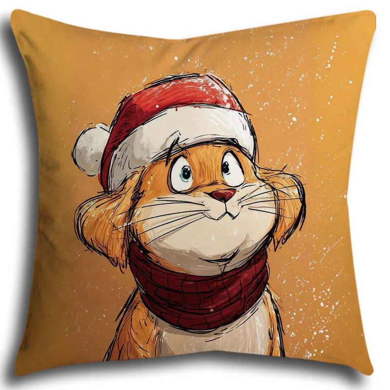 Pagalvėlės užvalkalas Peach Skin, miela katė dekoracijai sofai, pritaikomas, šiuolaikiško interjero svetainėje