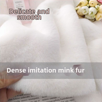 Crtić stil plastična lutka s debelom imitacijom zečje dlake, poliester tkanina, Suzhou vez — materijali za DIY rukotvorine