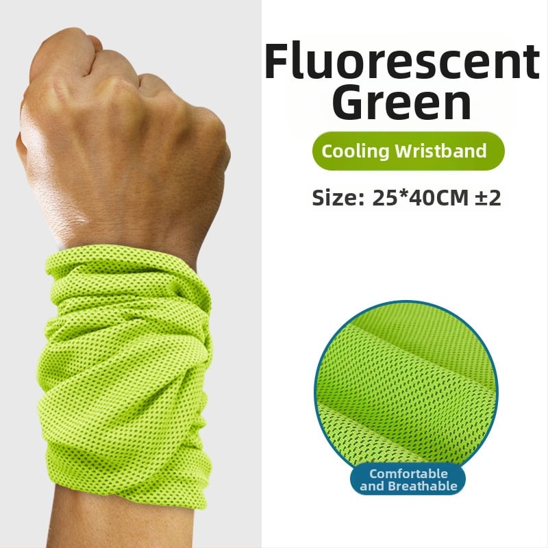 Sportinis riešo rankšluostis, poliesteris, siuvami kraštai, 145 g, greitas atvėsinimas ir džiovinimas, prakaito sugėrimas 0-5 s