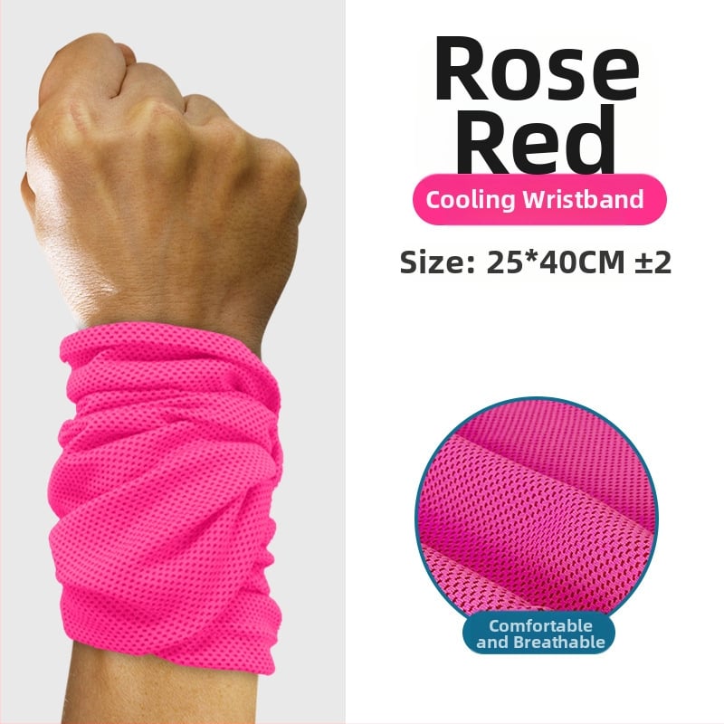 Sportinis riešo rankšluostis, poliesteris, siuvami kraštai, 145 g, greitas atvėsinimas ir džiovinimas, prakaito sugėrimas 0-5 s