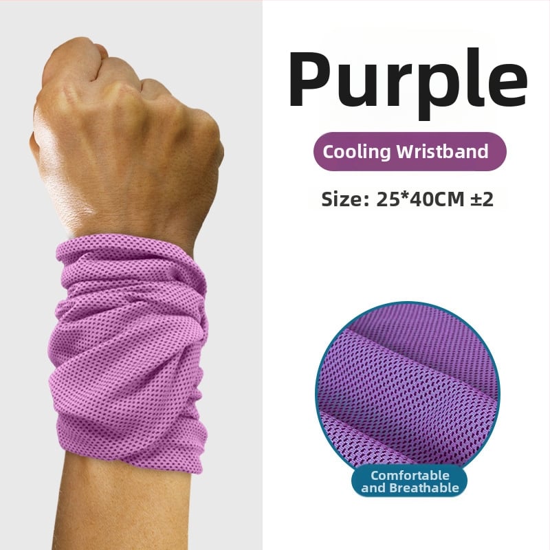 Sportinis riešo rankšluostis, poliesteris, siuvami kraštai, 145 g, greitas atvėsinimas ir džiovinimas, prakaito sugėrimas 0-5 s