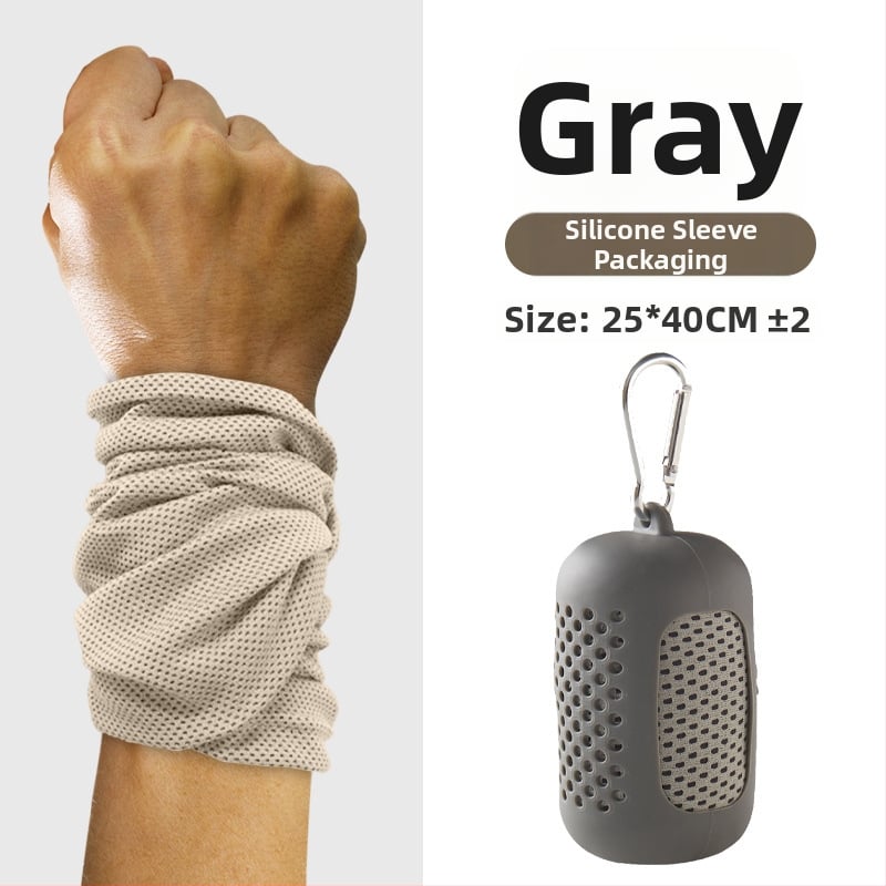 Sportinis riešo rankšluostis, poliesteris, siuvami kraštai, 145 g, greitas atvėsinimas ir džiovinimas, prakaito sugėrimas 0-5 s