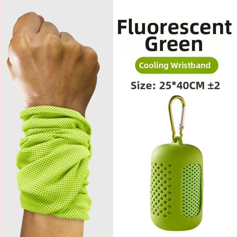 Sportinis riešo rankšluostis, poliesteris, siuvami kraštai, 145 g, greitas atvėsinimas ir džiovinimas, prakaito sugėrimas 0-5 s