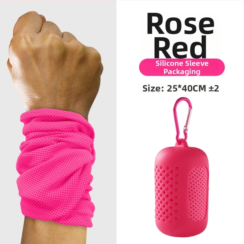 Sportinis riešo rankšluostis, poliesteris, siuvami kraštai, 145 g, greitas atvėsinimas ir džiovinimas, prakaito sugėrimas 0-5 s