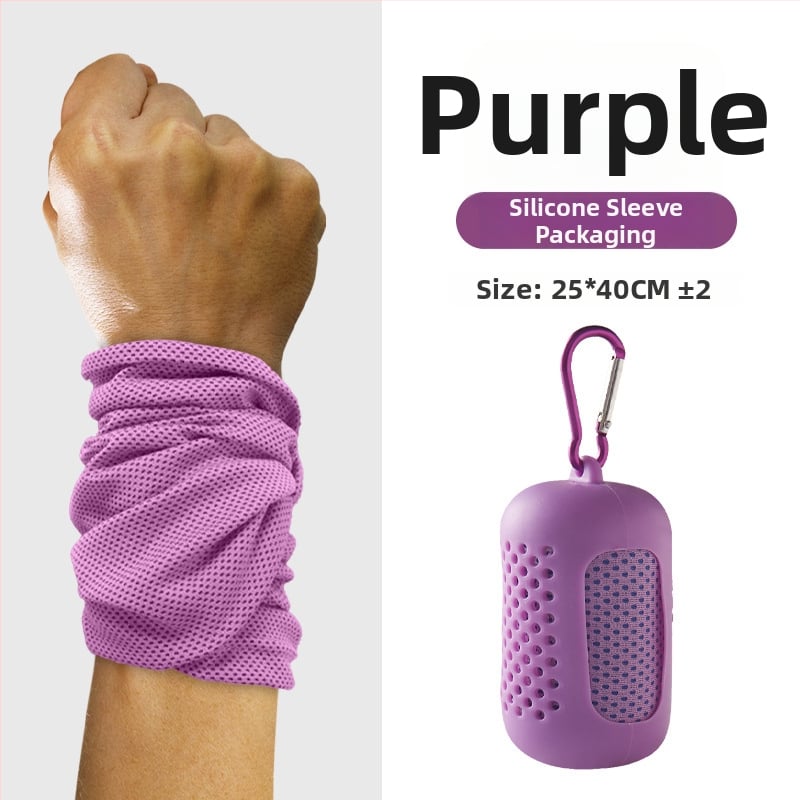 Sportinis riešo rankšluostis, poliesteris, siuvami kraštai, 145 g, greitas atvėsinimas ir džiovinimas, prakaito sugėrimas 0-5 s