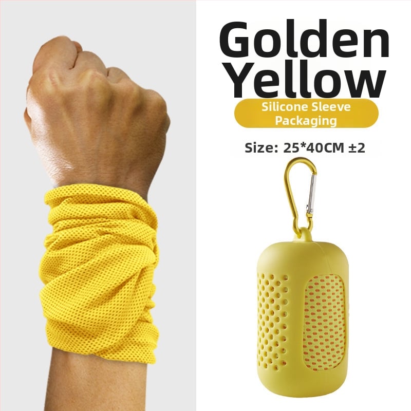 Sportinis riešo rankšluostis, poliesteris, siuvami kraštai, 145 g, greitas atvėsinimas ir džiovinimas, prakaito sugėrimas 0-5 s