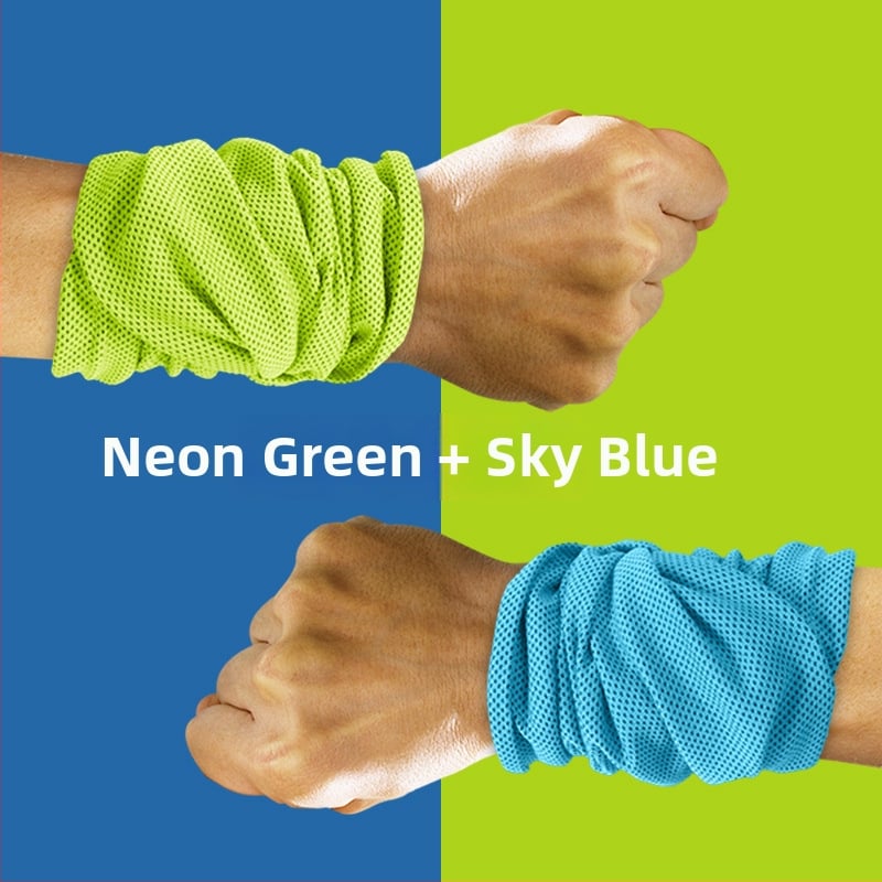 Sportinis riešo rankšluostis, poliesteris, siuvami kraštai, 145 g, greitas atvėsinimas ir džiovinimas, prakaito sugėrimas 0-5 s