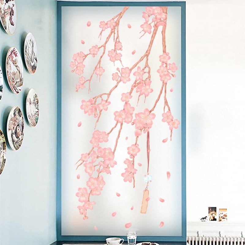 Langų plėvelė su matinou paviršiumi – elektrostatinis prilipimas, PVC; stilius: Naujasis Kinijos stilius; tinkama svetainei, miegamajam ir vonios kambariui